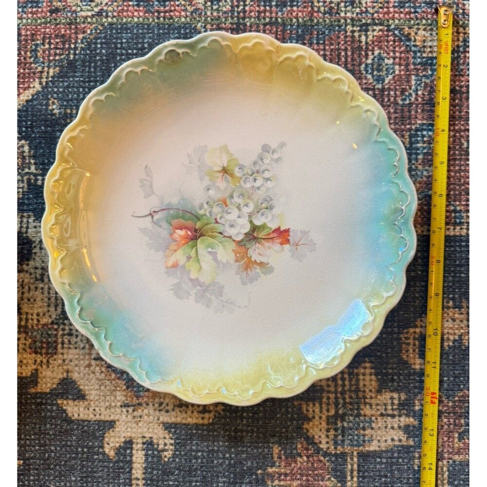 Floral Decorative Ceramic Bowl Round Glossy